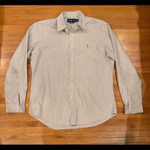 Ralph Lauren custom fit Sz L dress shirt, blue